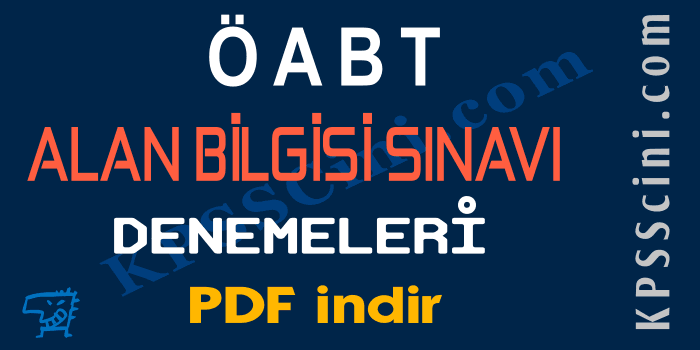 ÖABT Deneme Sınavı PDF İndir