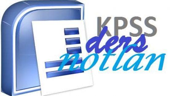 KPSS Ders Notları PDF İNDİR