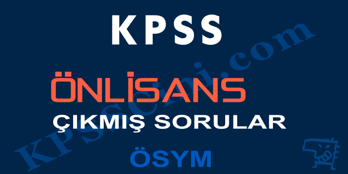 KPSS Önlisans Çıkmış Sorular PDF İndir (HEPSİ)