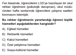 kpss rehberlik testi