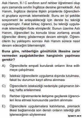 kpss rehberlik testi