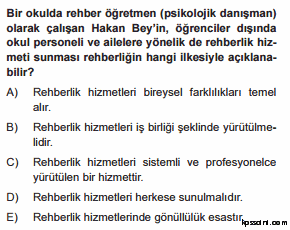 kpss rehberlik testi