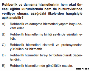 kpss rehberlik testi