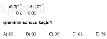 Online KPSS Matematik Deneme Sınavı 8 Çöz