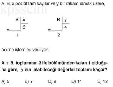 Online KPSS Matematik Deneme Sınavı 9 Çöz