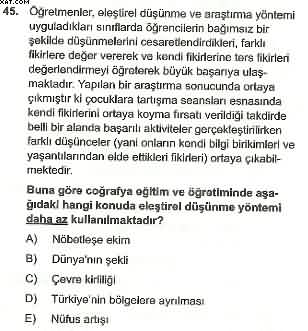 Coğrafya ÖABT Denemesi Çöz