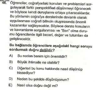 Coğrafya ÖABT Denemesi Çöz