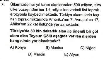 Coğrafya ÖABT Denemesi Çöz