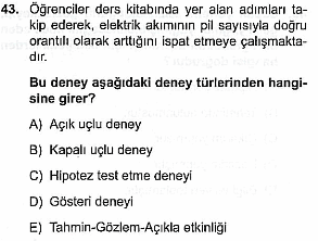 ÖABT Fen Deneme Sınavı Online Çöz