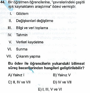 ÖABT Fen Deneme Sınavı Online Çöz