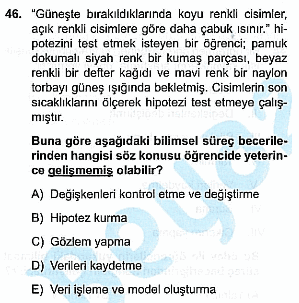 ÖABT Fen Deneme Sınavı Online Çöz