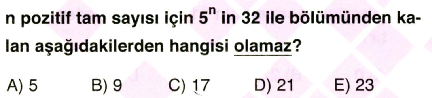 işlem ve modüler aritmetik16