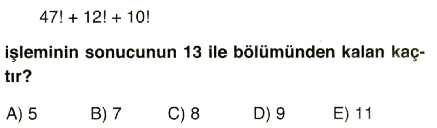 işlem ve modüler aritmetik6