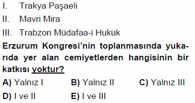 KPSS Cini Kongreler Dönemi Testi