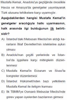 KPSS Cini Kongreler Dönemi Testi
