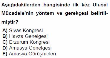 KPSS Cini Kongreler Dönemi Testi