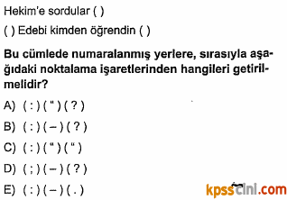 noktalama işaretleri testi çöz