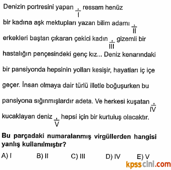 noktalama işaretleri testi çöz