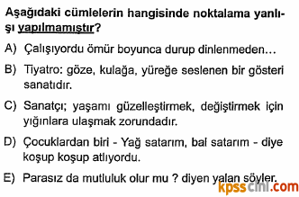 noktalama işaretleri testi çöz