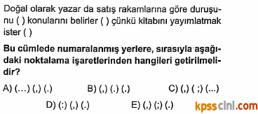 noktalama işaretleri testi çöz