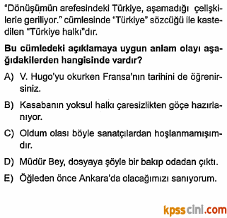 sözcükte anlam testi çöz