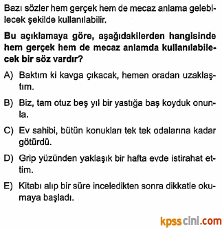 sözcükte anlam testi çöz