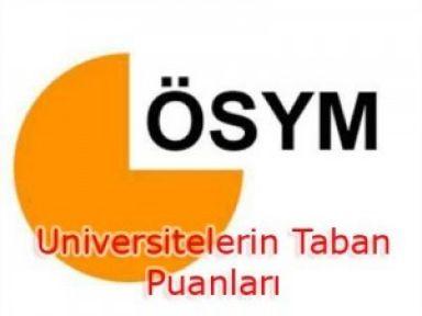 universite taban puanlari listesi